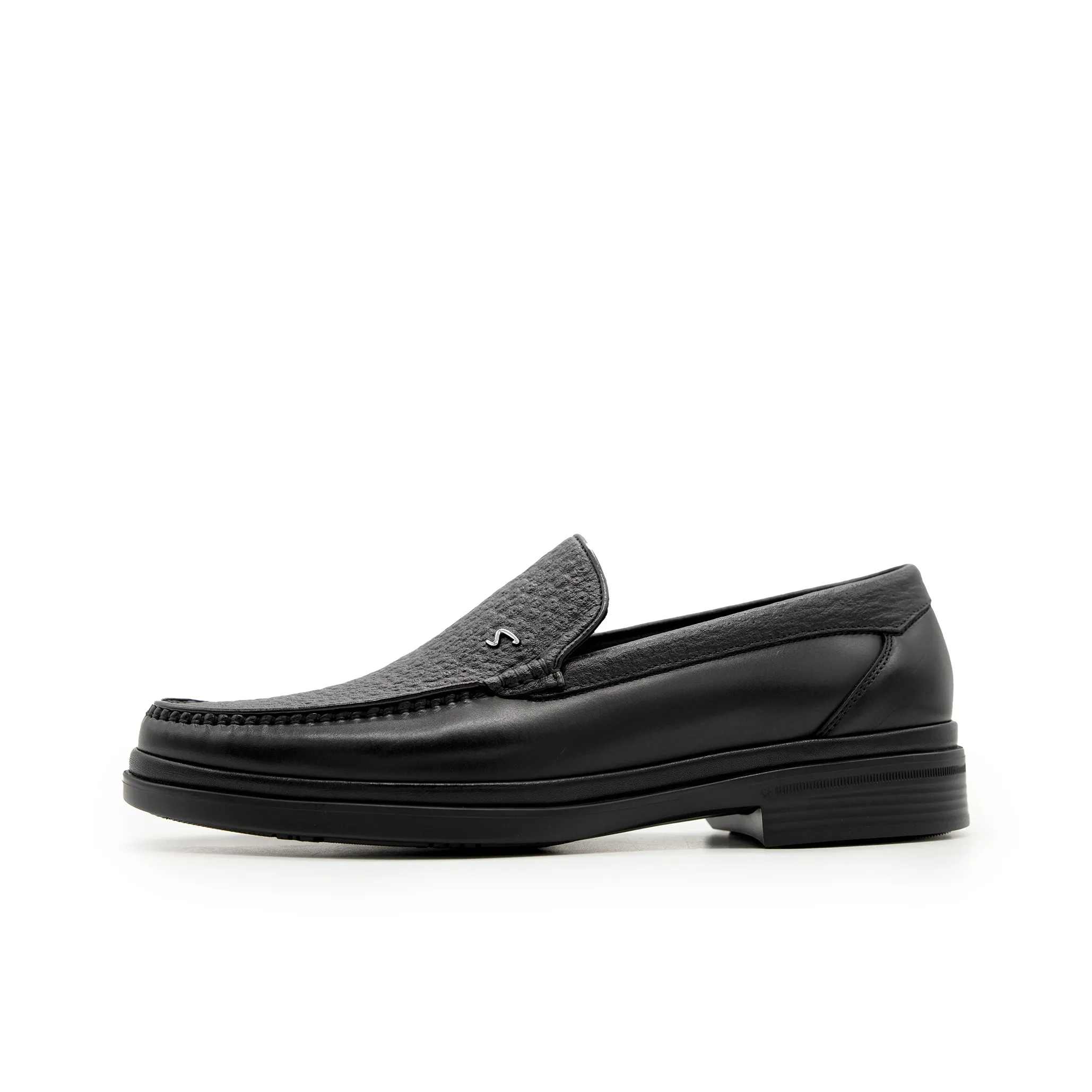 Satchi Business Slip on, Dress Shoes gray Men's Black