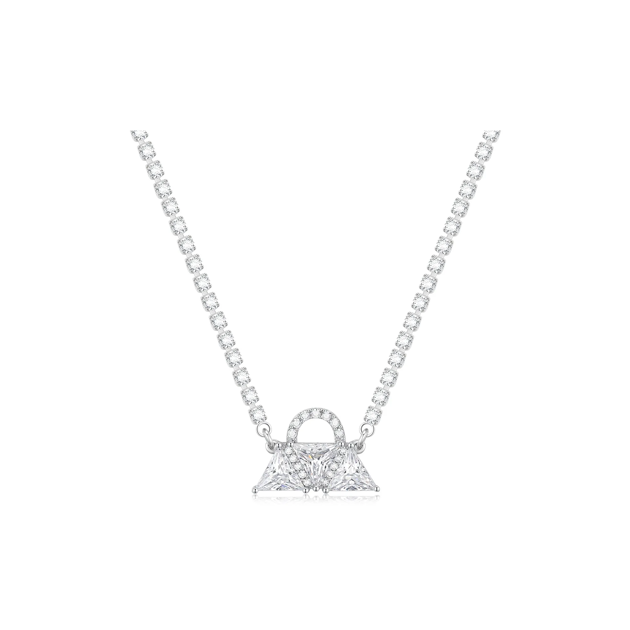 Abyb Charming Rhodium plated Copper Necklaces Women's
