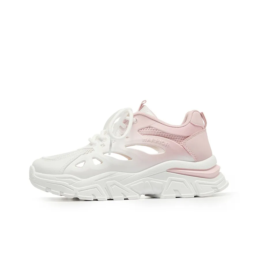 Warrior Износостойкий Дышащий Легкий Низкий Топ Casual Женский Белый Розовый