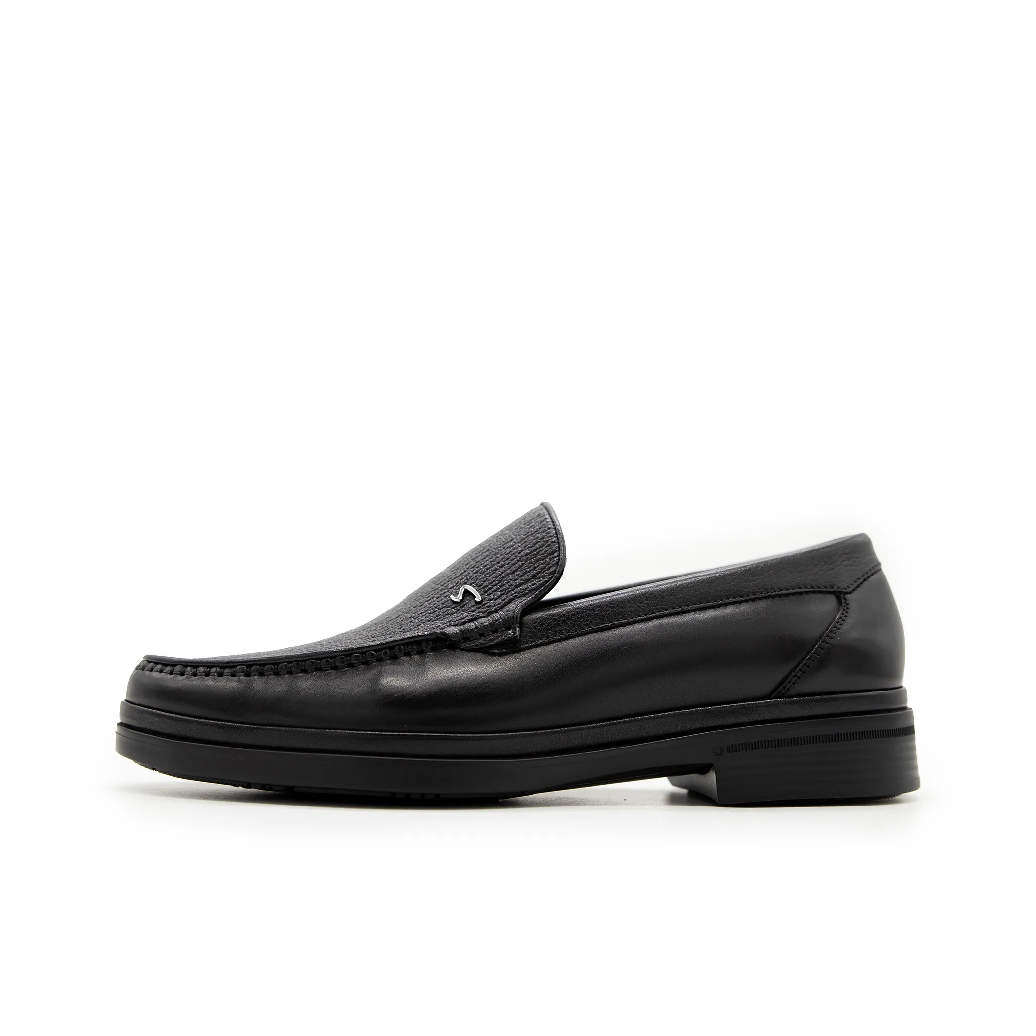 Satchi Business Formal Leather Shoes, Slip on Men's Black
