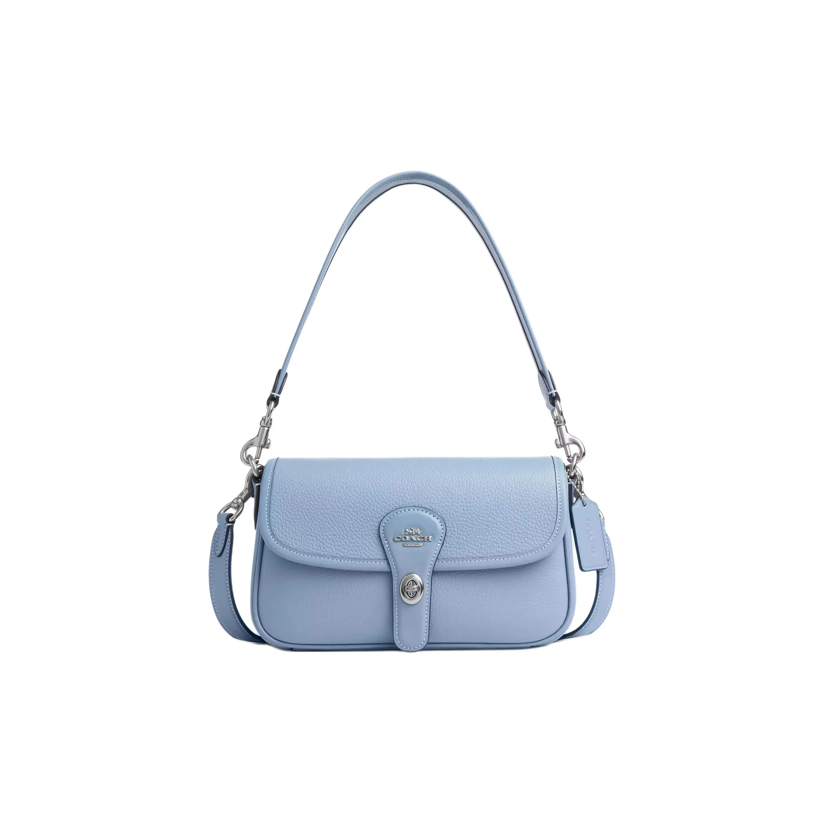 COACH Hadley Pebble Leather Crossbody Bag Shoulder Bag Medium Women's Blue