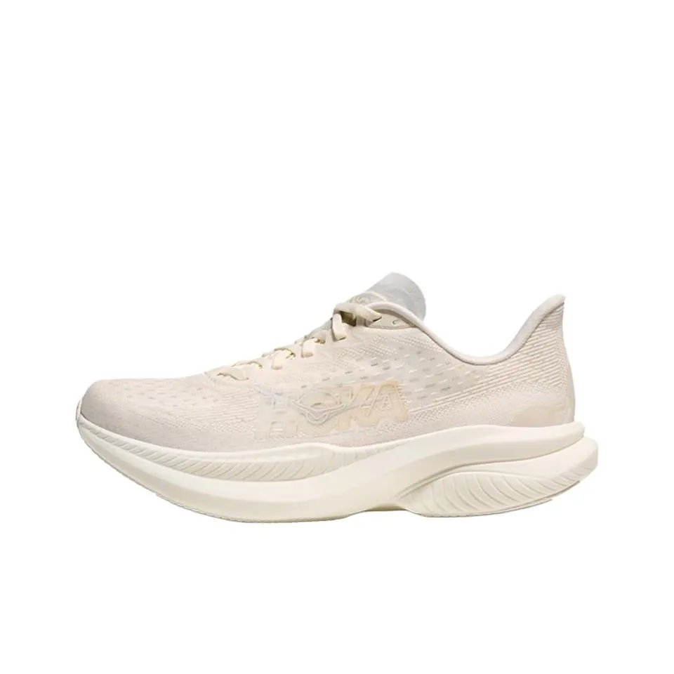 HOKA ONE ONE MACH 6 Anti Slip Wear Resistant Low Top Racing Running Shoes ein Women's Beige