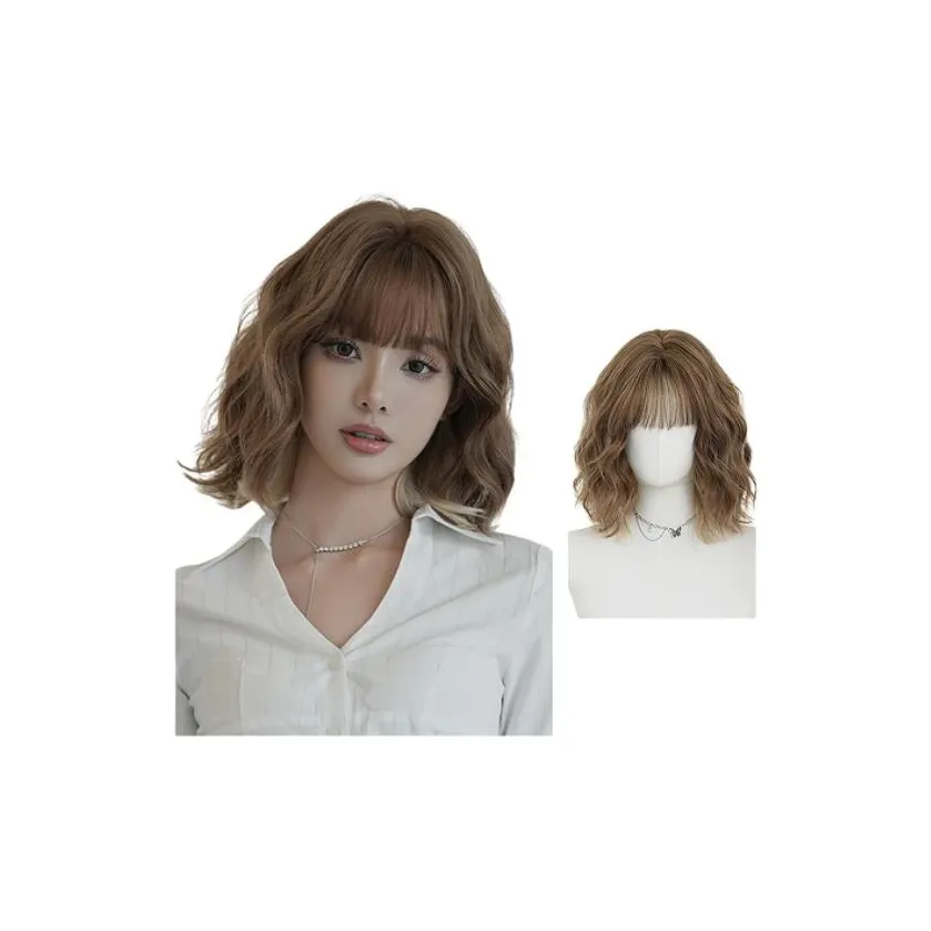 QIJIEHUANGHOU Корейский милый стиль шерстяные завитки парики