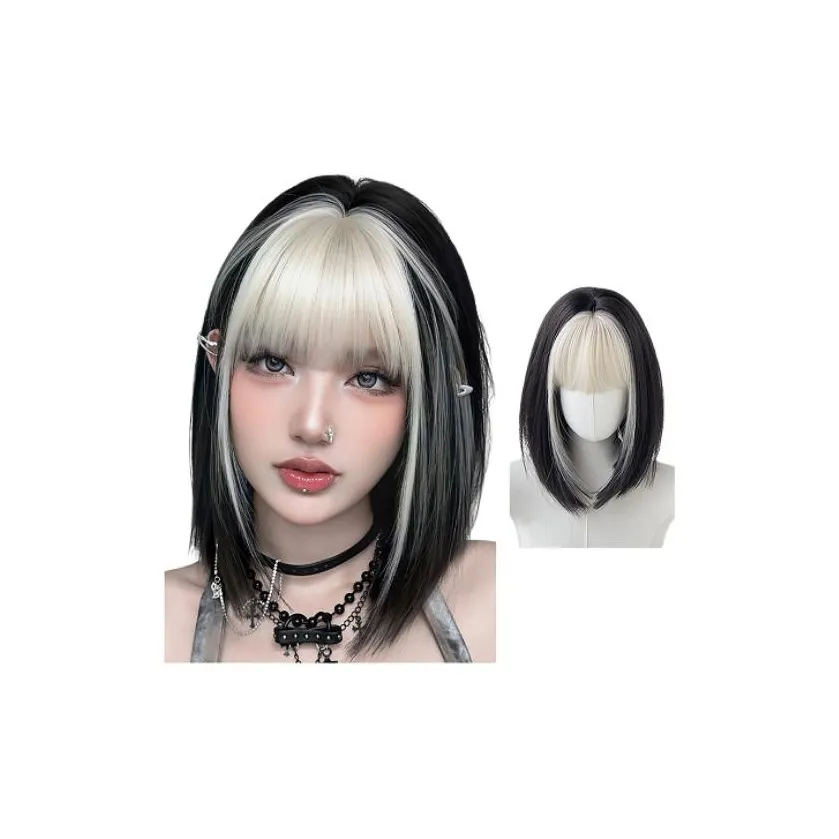 QIJIEHUANGHOU Азиатские парики для ключицы