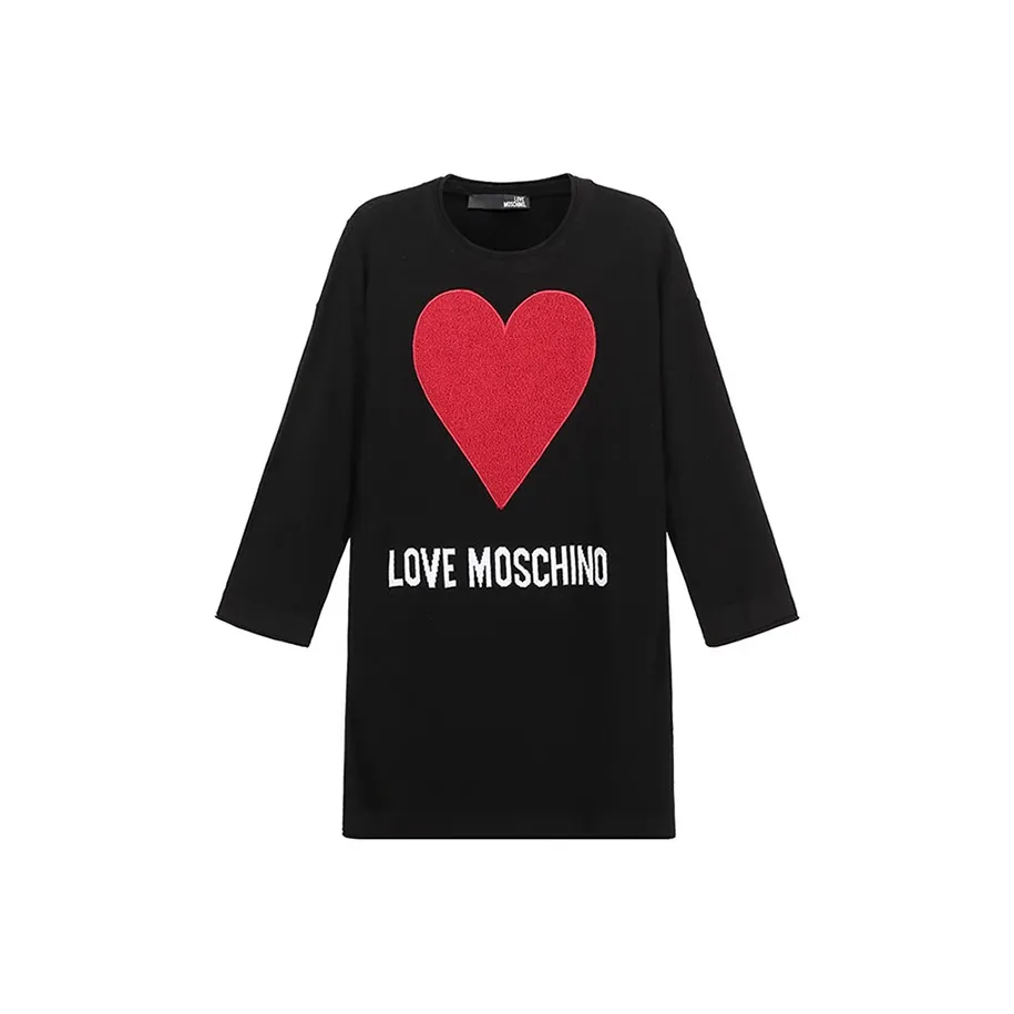 LOVE MOSCHINO Длинное платье с длинными рукавами женское
