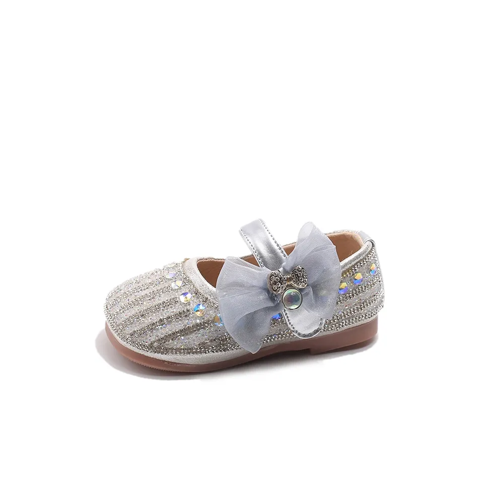 TONYBEAR Низкий топ Детская кожаная обувь Серебряный для детей 3-7 лет