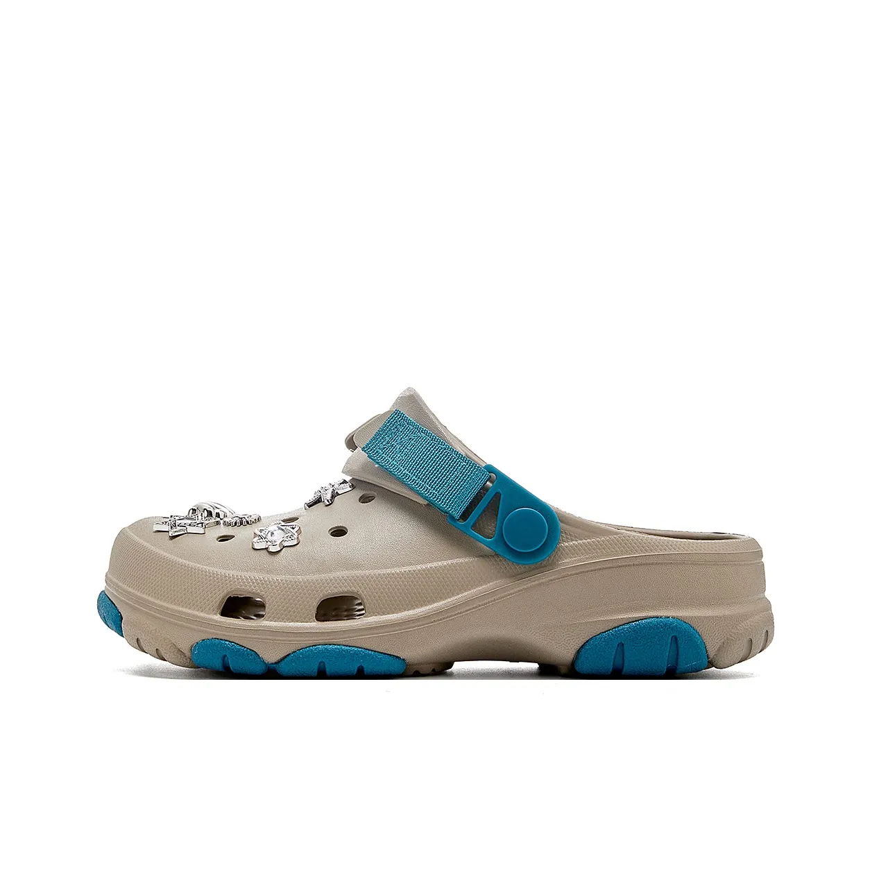 JOSINY Сабо Серый Двусторонний, Высота каблука 4,5 см Унисекс