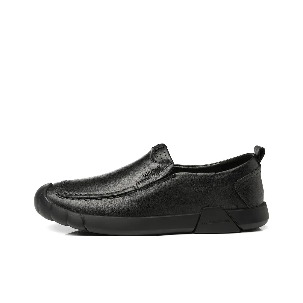Wen Nai Мужские повседневные туфли Мужской Черный Slip On