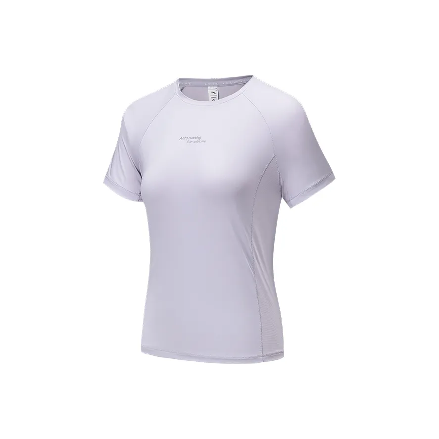 ANTA RUNNING Collection T-Shirt Женская Светло-фиолетовая Серый