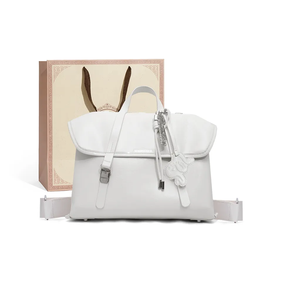 Monna Lisa Рюкзак из коровьей кожи большой женский белый
