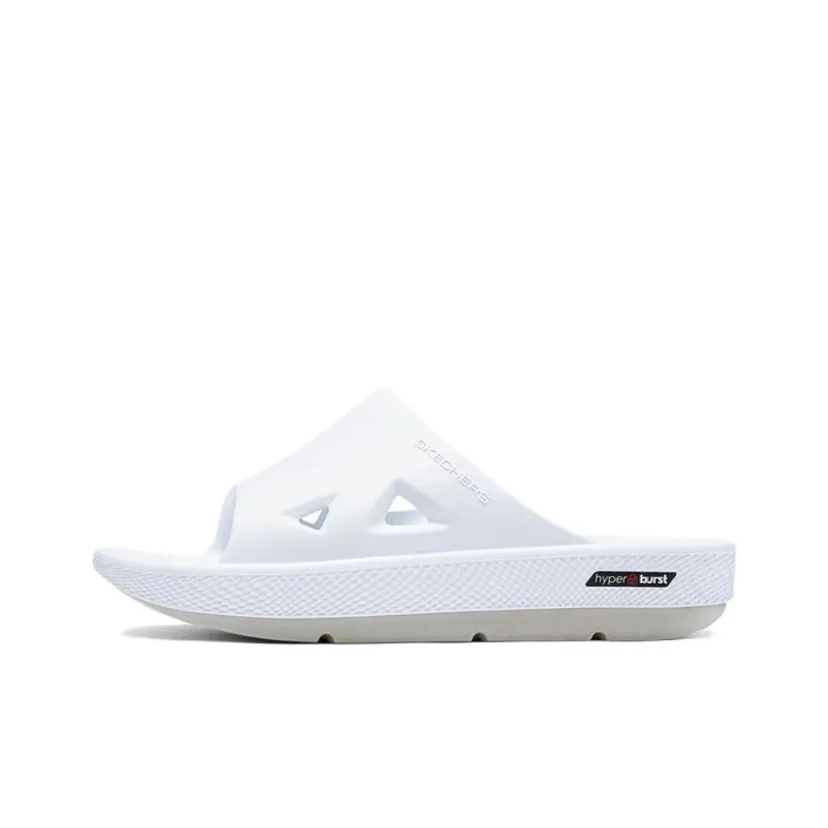 Skechers GO RECOVER Quiet Abrasion Resistant Slide Slippers Men's White