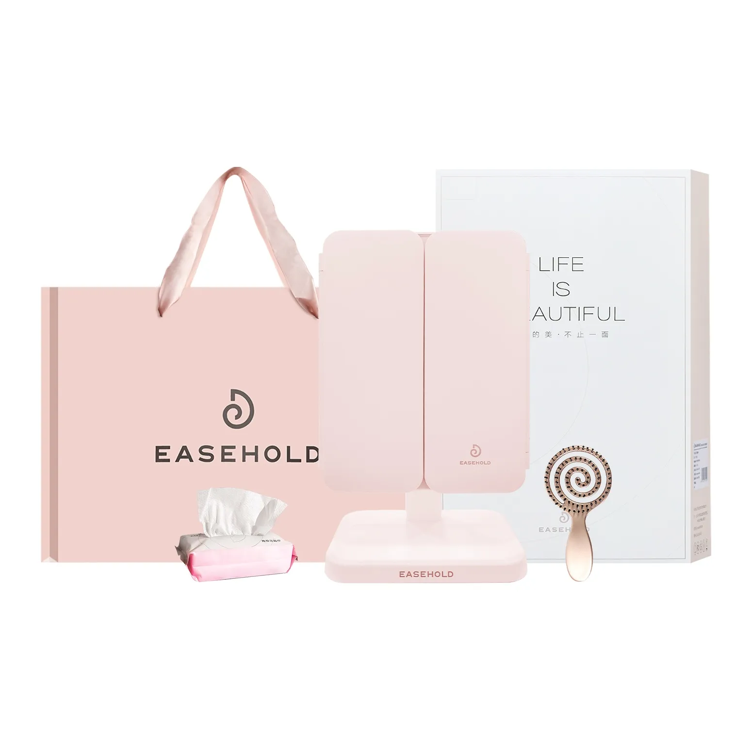 EASEHOLD Зеркало для макияжа Дом Стол Портативный Умное Зеркало с LED Светом Многофункциональное Зеркало для макияжа