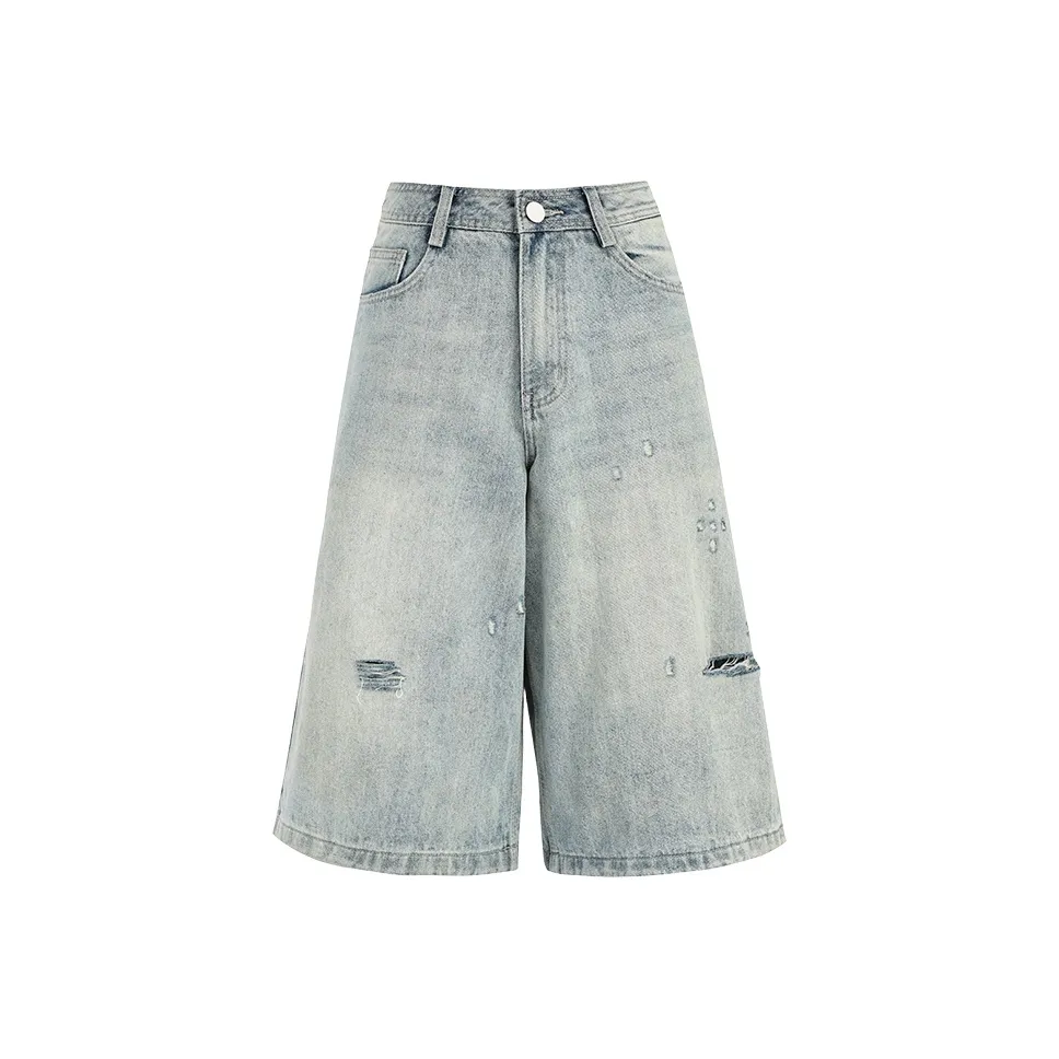 SHIJI XSD0185 Винтажный синий Capri Женские джинсовые шорты