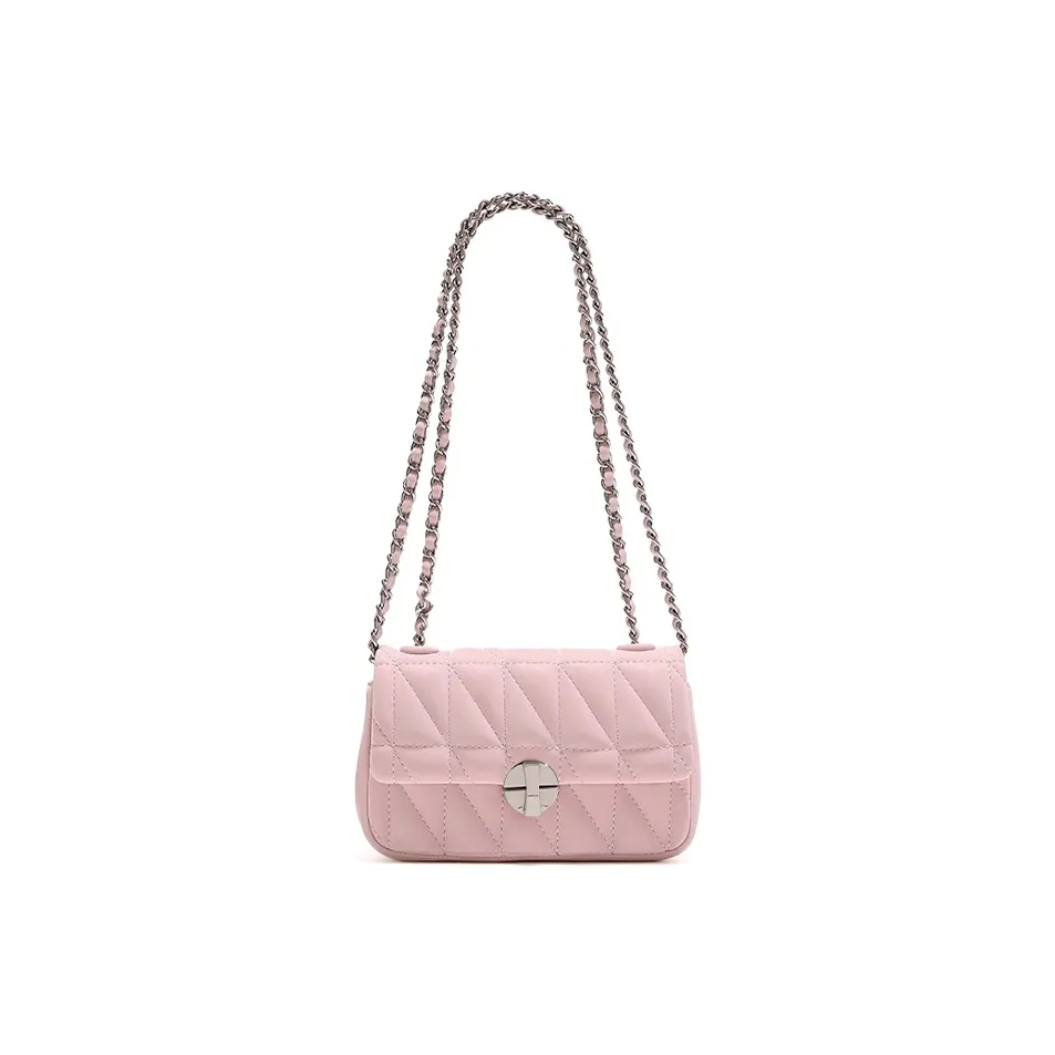 Jade En Plus ПУ (полиуретан) Сумка Сумка через плечо Средняя Женская Розовая Мятно-зеленая Гардения Белая Матово-черная