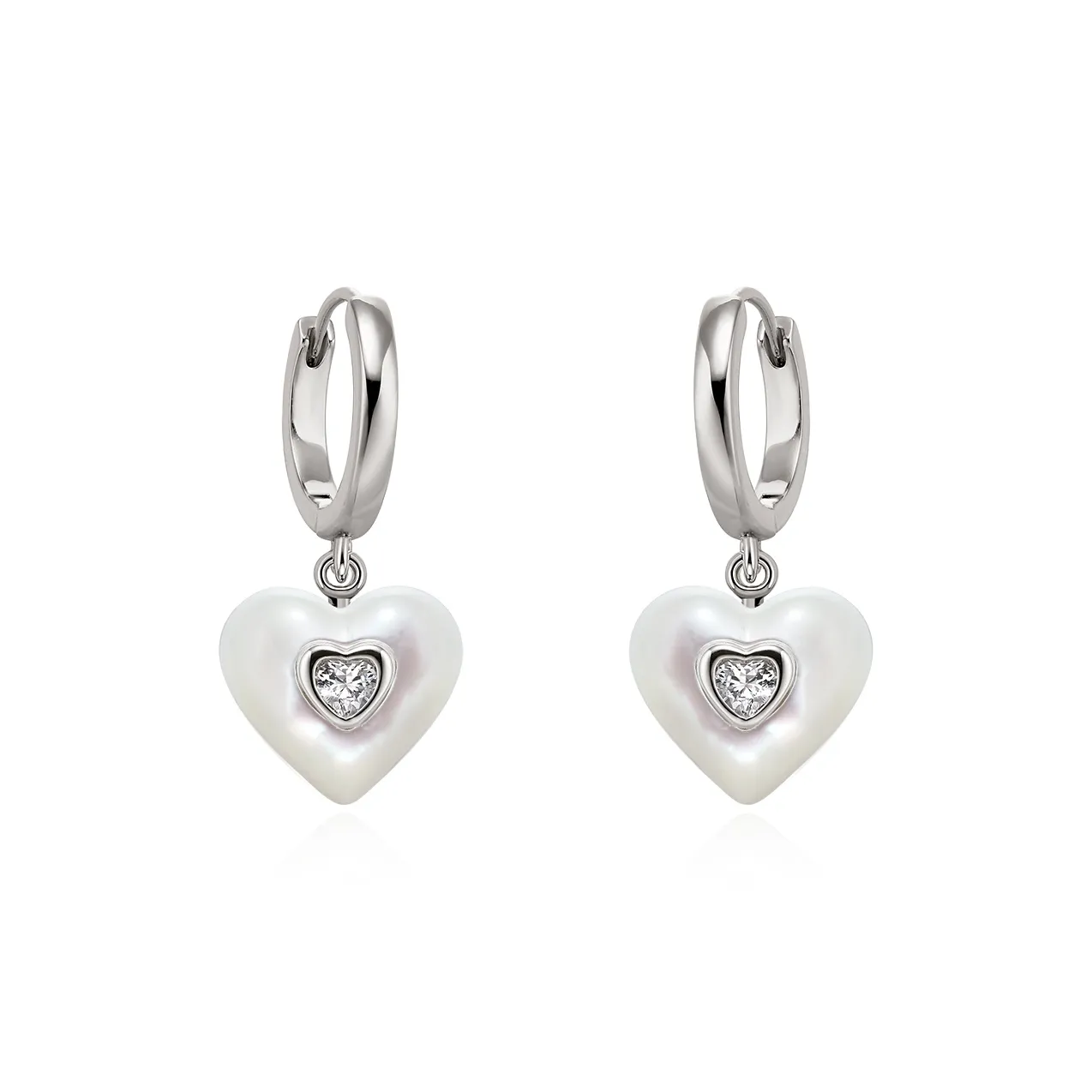 BOONEE ALUS Серьги из медного сплава с покрытием из белого золота золото женские