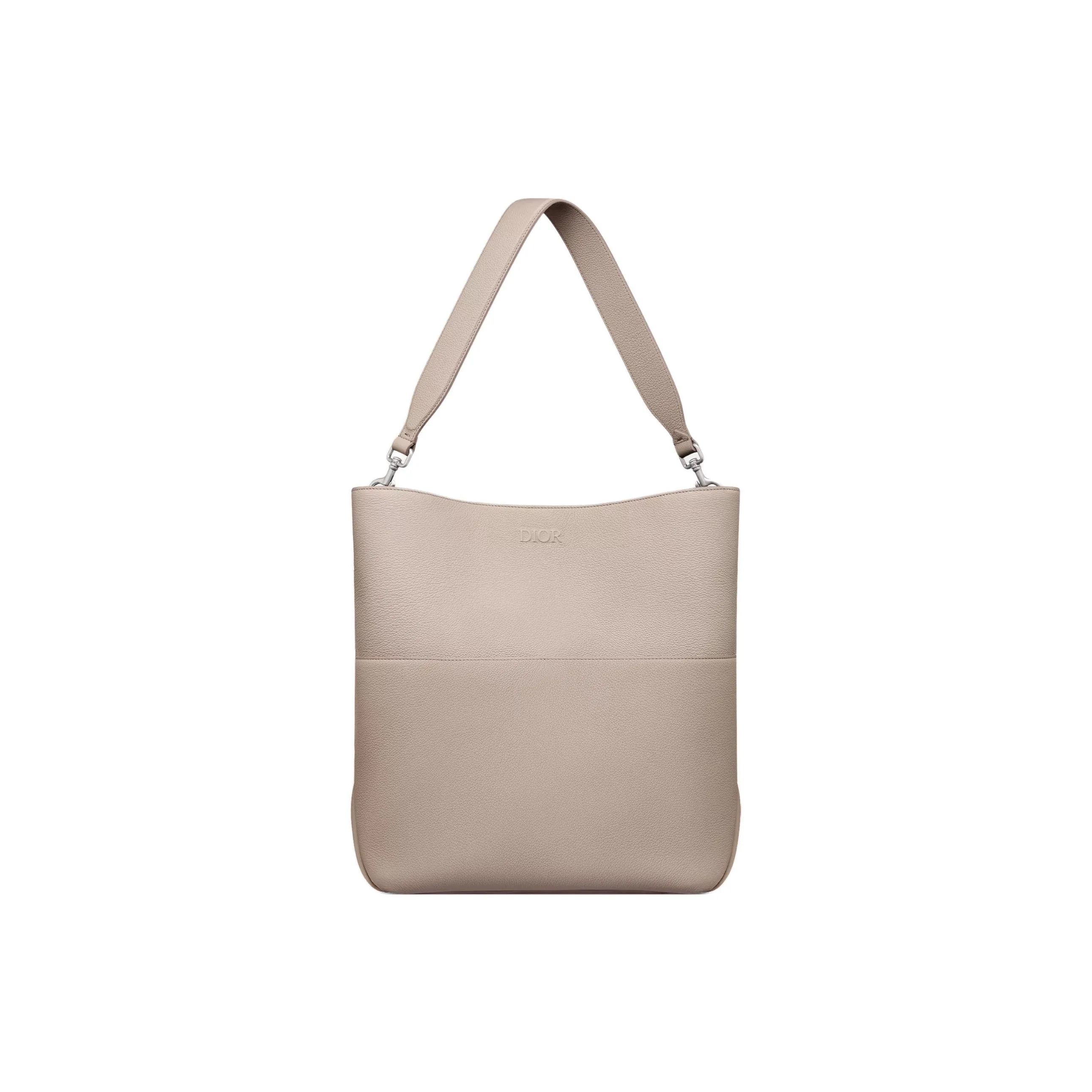 DIOR Calfskin Hobo Bag Shoulder Bag Regular Unisex Beige