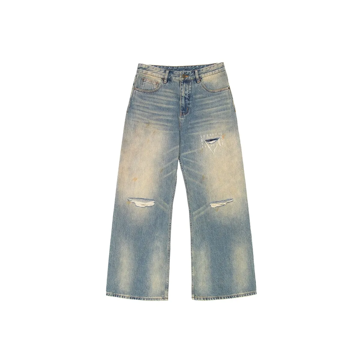 IN EXISTENCE Промытый синий Унисекс Джинсы