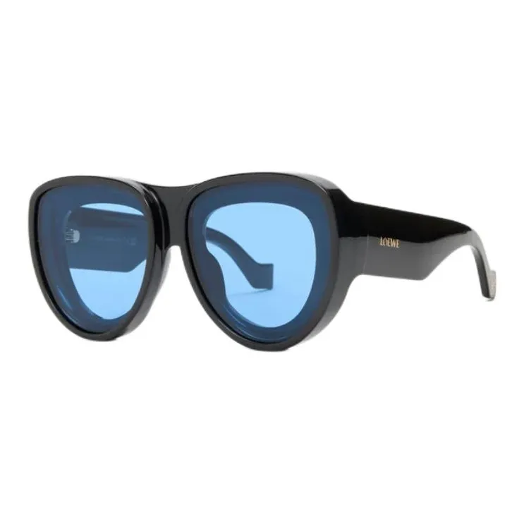 LOEWE Воздействие Литья Металл Нейлон Нерегулярная Форма Солнцезащитные Очки Женские Черный