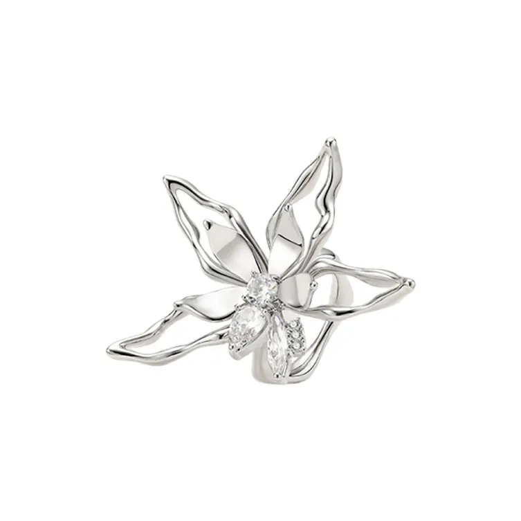 BOONEE ALUS Кольца из меди с покрытием из белого золота женские