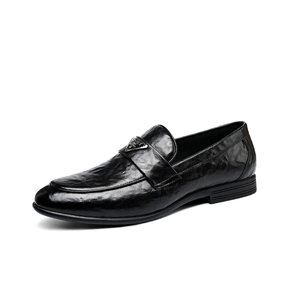 SENJIALUO Лоферы Мужские Черные