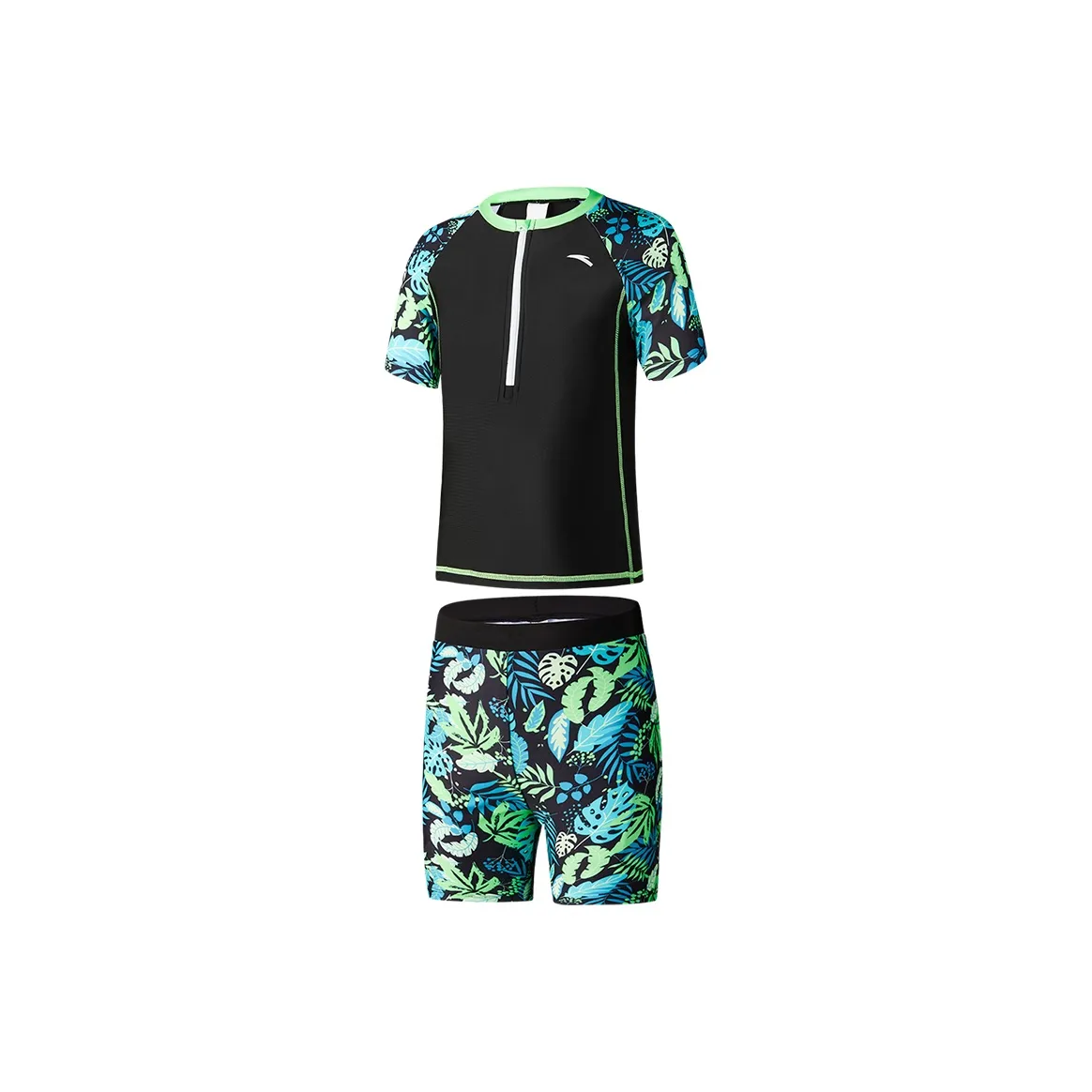 Antakids Детский купальник комплект из 2 предметов черный зеленый для подростков