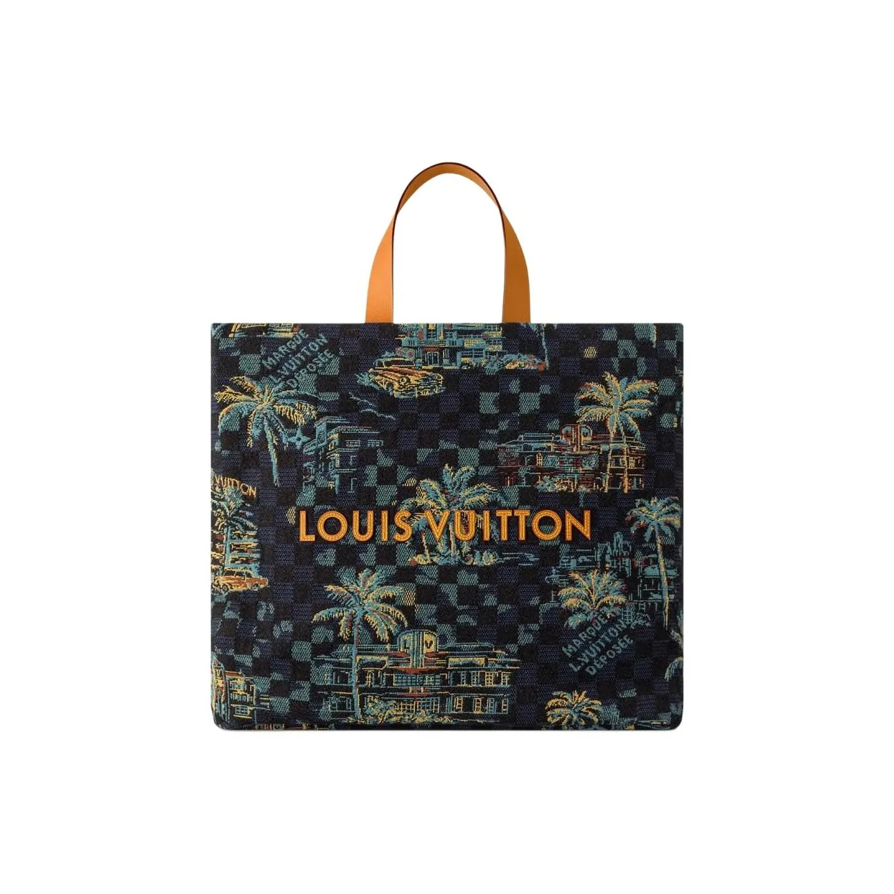 LOUIS VUITTON Damier Dual Controller Tote Bag, Shopping Bag, Shoulder Bag, Crossbody Bag, Handbag Trumpets Unisex Black