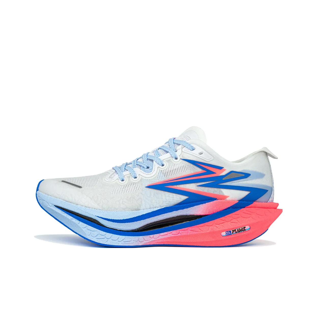 361° Flame 4 Cushioning Coverage Lightweight Low Top Carbon Plate Marathon Racing Running Shoes Unisex White Blue Pink