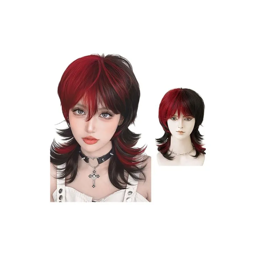 QIJIEHUANGHOU Голова карася Wolf Tail Wig