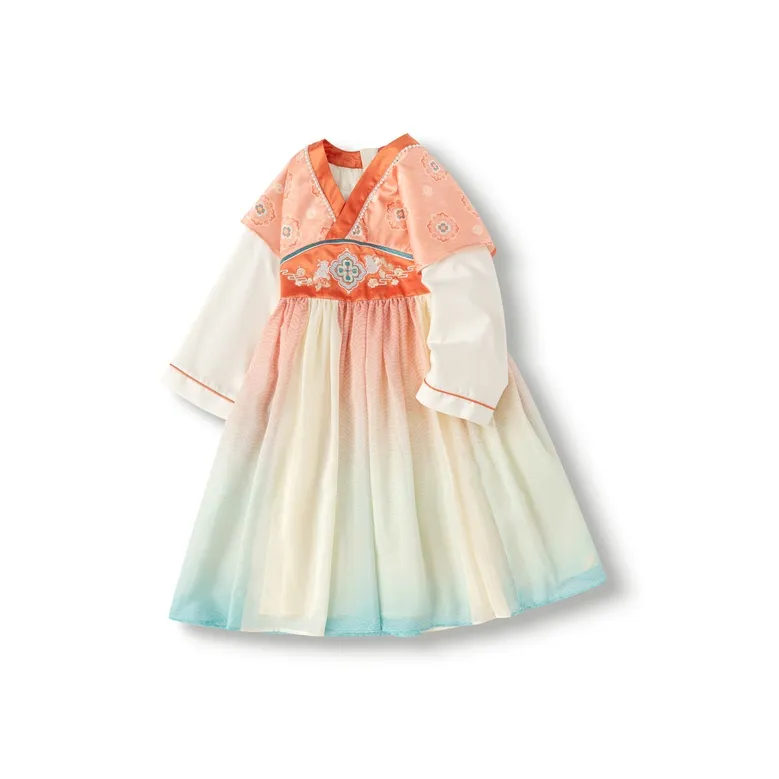 BALABALA Детское платье Белый Красный Женский