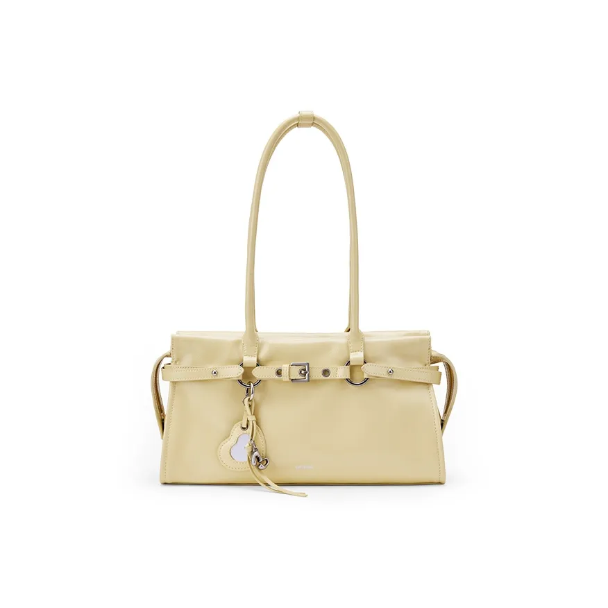 MCMIKO Сумка через плечо из коровьей кожи с синтетической кожей женская сырно-желтого цвета