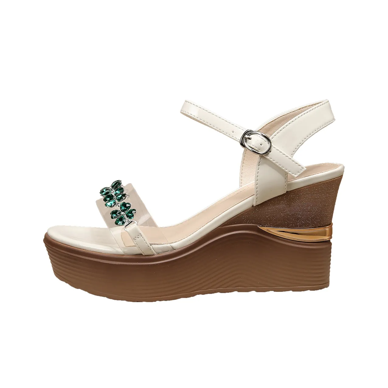 Forest Princess One Ремень Сандалии 8,5CM Женские Бежево-зеленый