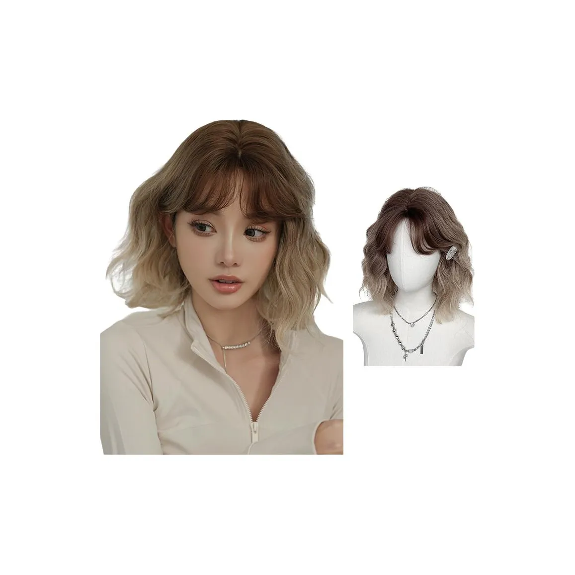 QIJIEHUANGHOU Морская трава Mimi В одном стиле Парики