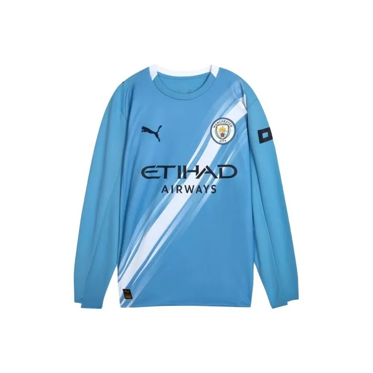 PUMA MCFC Manchester City Домашний JERSEY REPLICA LS Футбол Джерси Мужской Светло-Синий