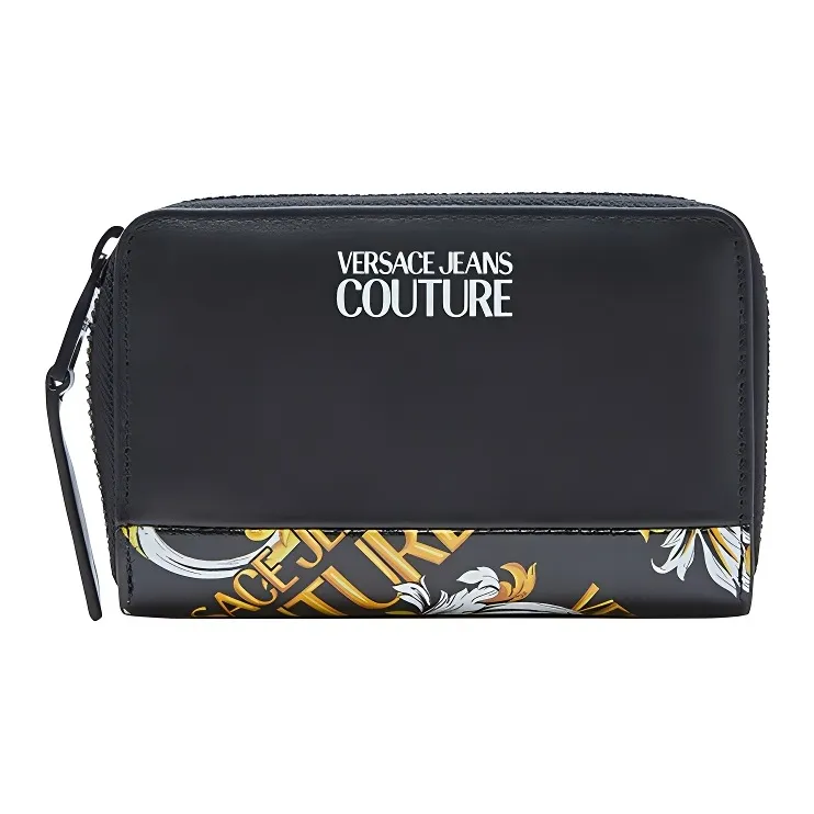 VERSACE JEANS COUTURE Кошелек из коровьей кожи Мужской Черный