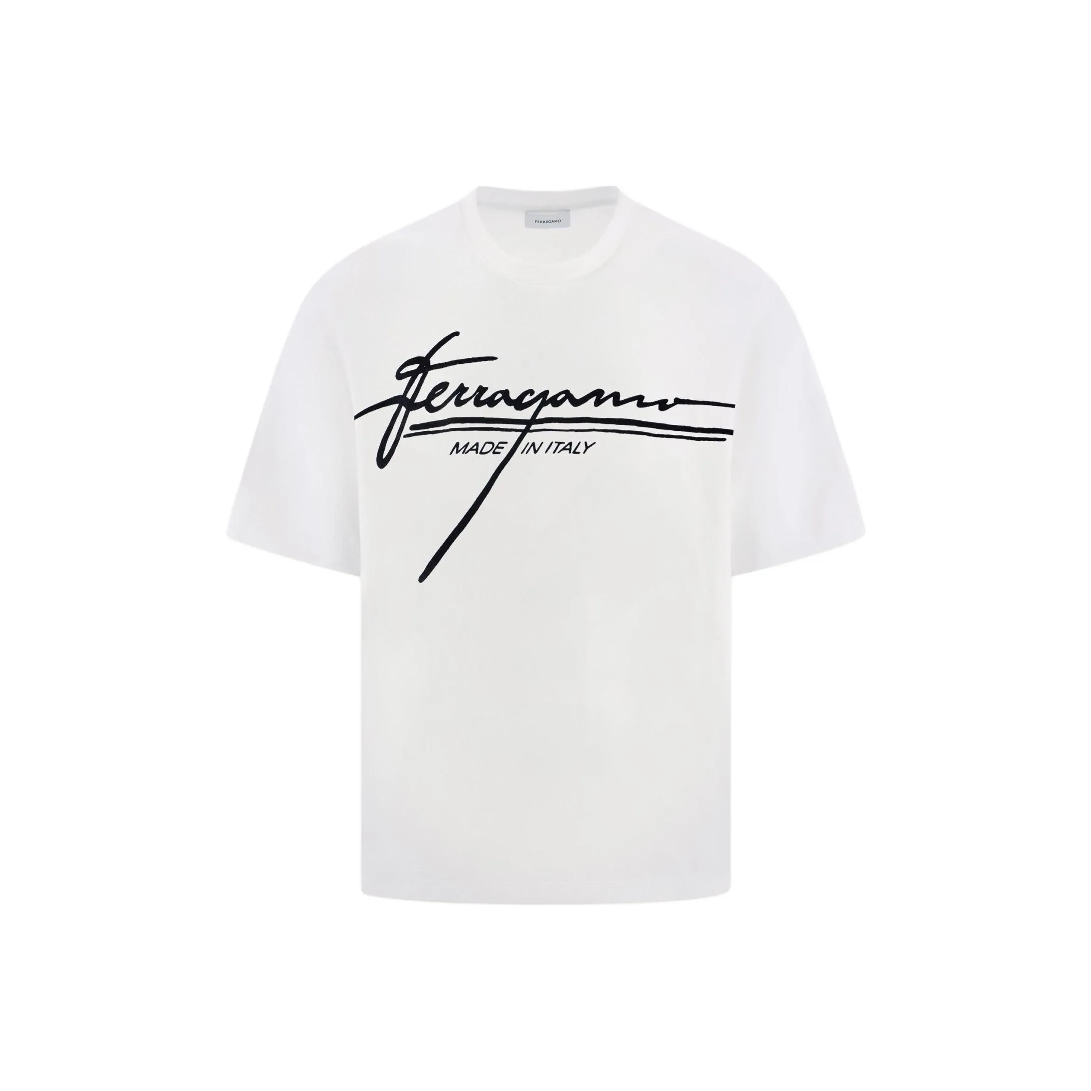 Ferragamo Logo Printed Crewneck T Shirt