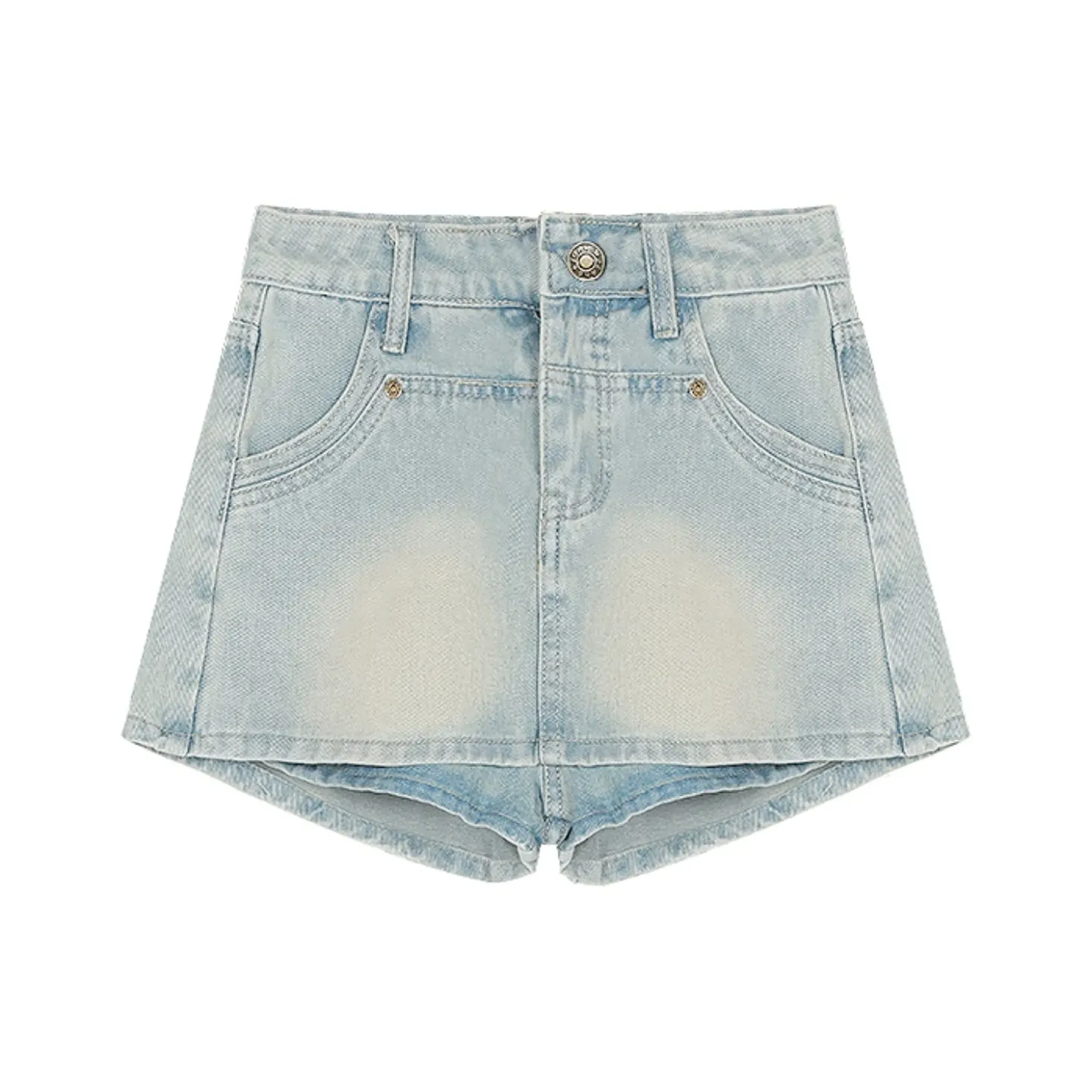 Giyu Denim Shorts Women's Light Blue