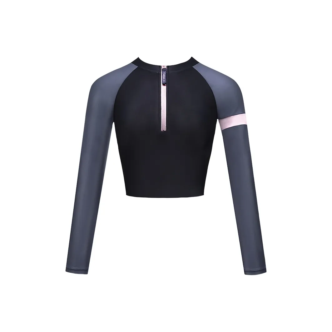 AQUAPLAY Двухкомпонентный купальник женский серо-розовый