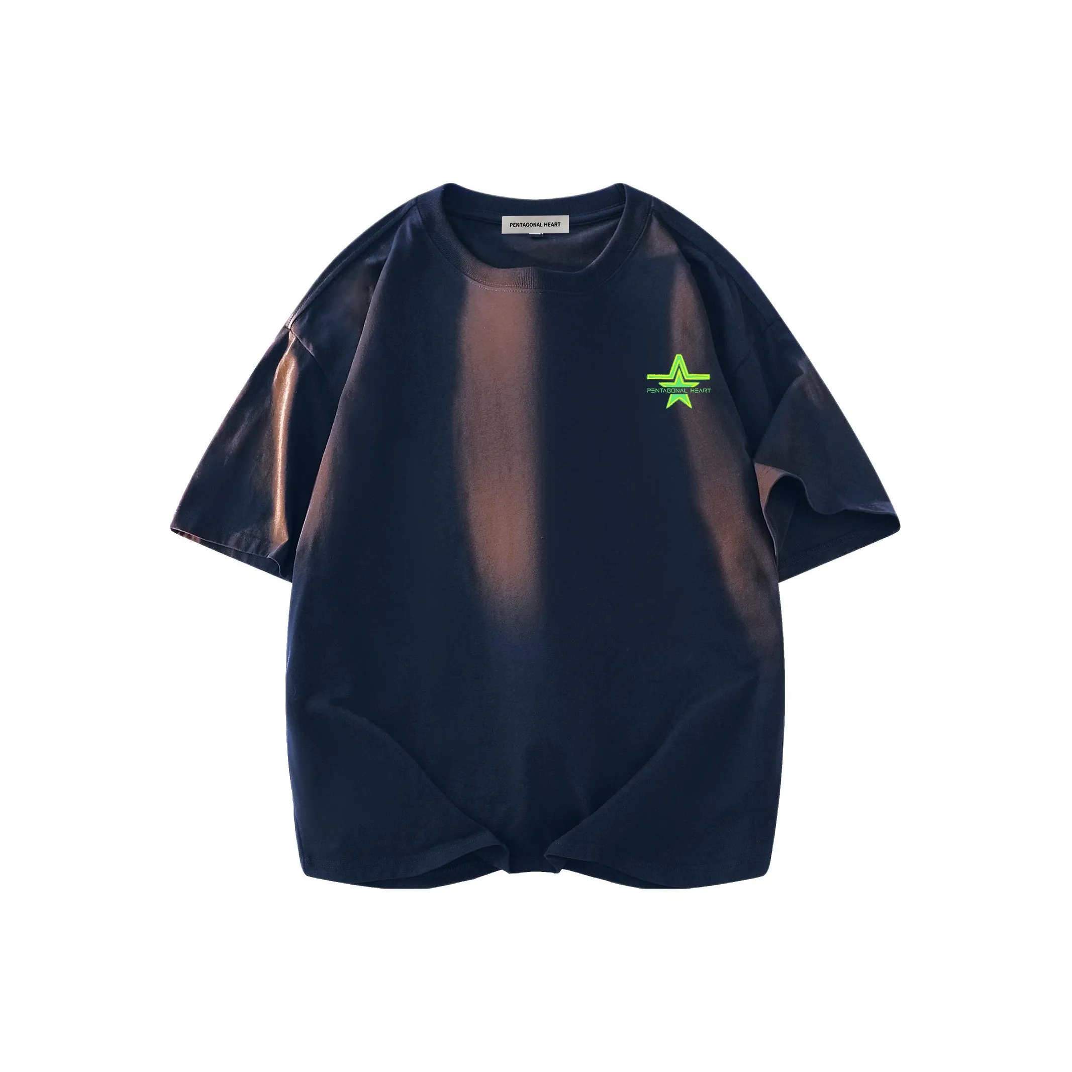PENTAGONAL HEART Satoshi Star series Круглый вырез Короткий рукав Т-рубашка Унисекс