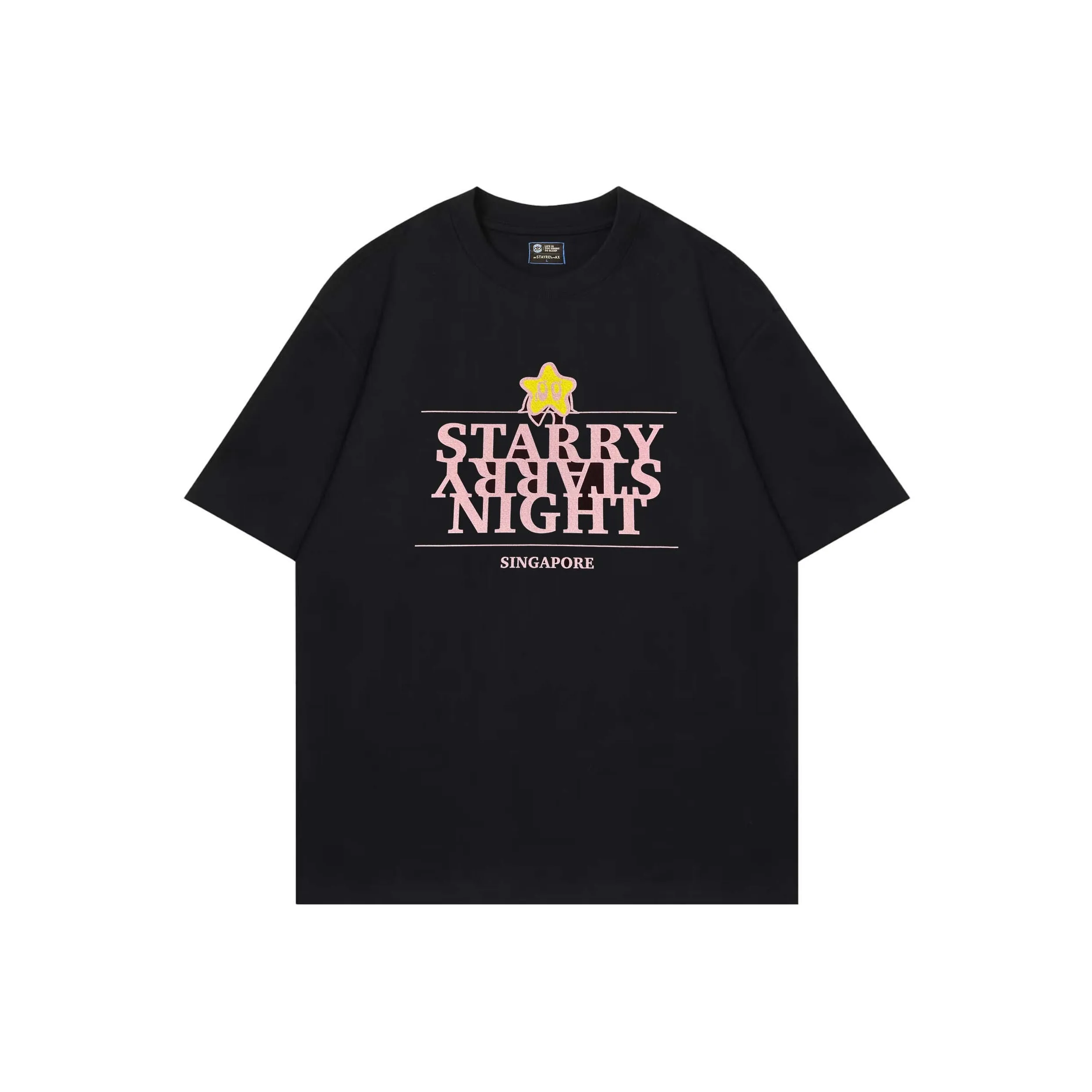 STAY UP LATE T-Shirt Унисекс Черный Розовый