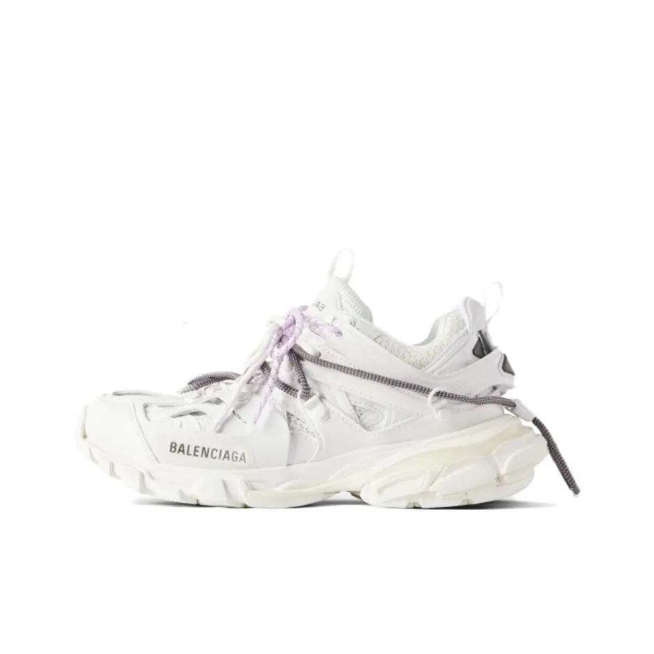 Balenciaga Track Trail Laces Low Top Chunky Sneakers Women's White