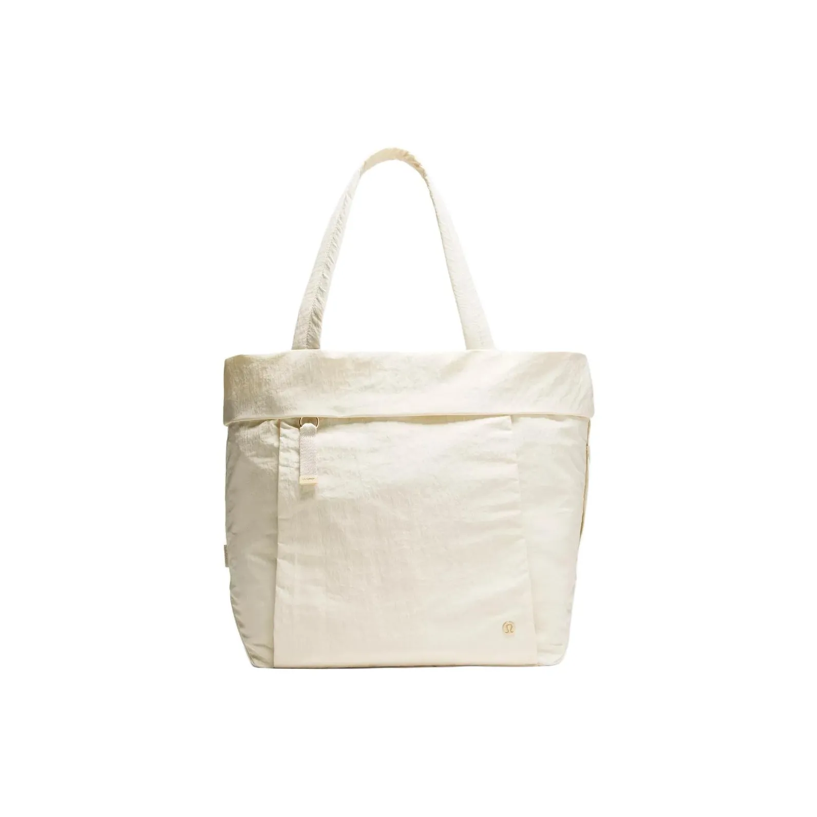 Lululemon Nylon Handbag Unisex Light Ivory & Gold