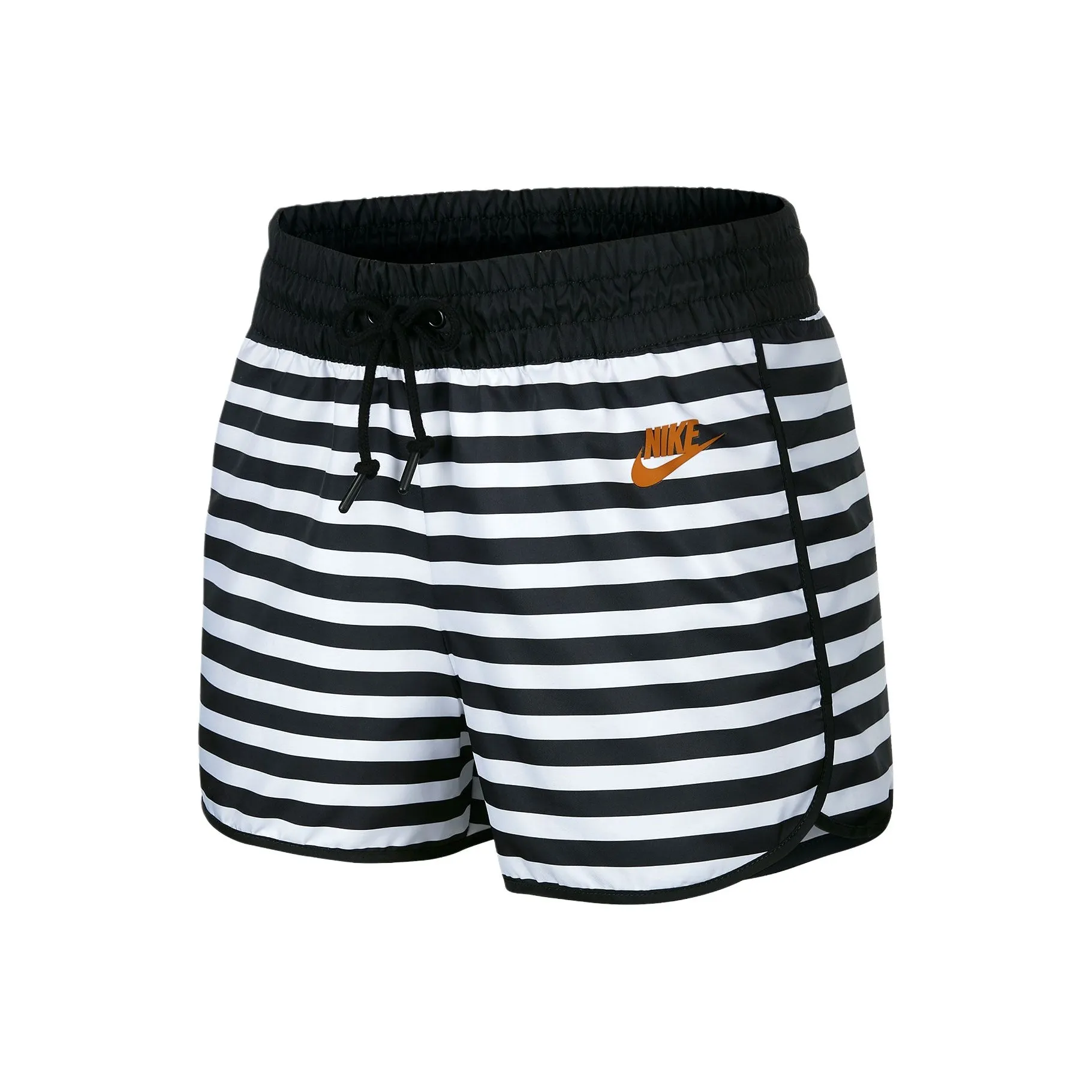 Nike Спортивные шорты Женские Черный Белый