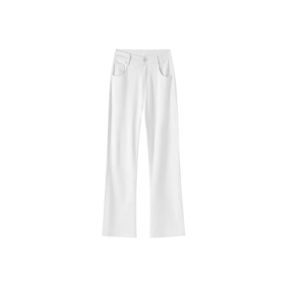 DOGANSON Белые Эластичные Унисекс Джинсы