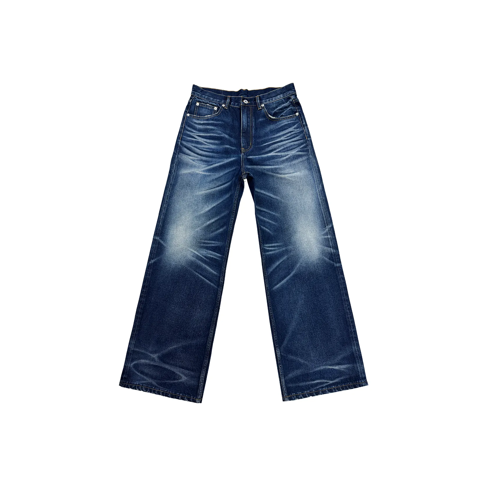 WANNA LAB Винтажный деним унисекс джинсы