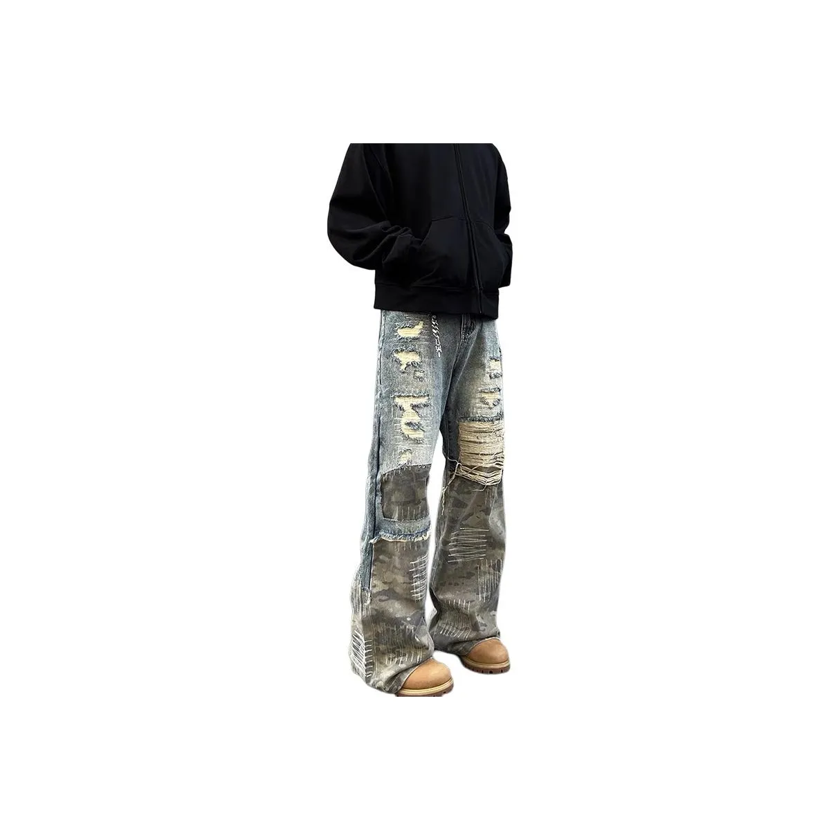 MGXEK Jeans Unisex Camouflage