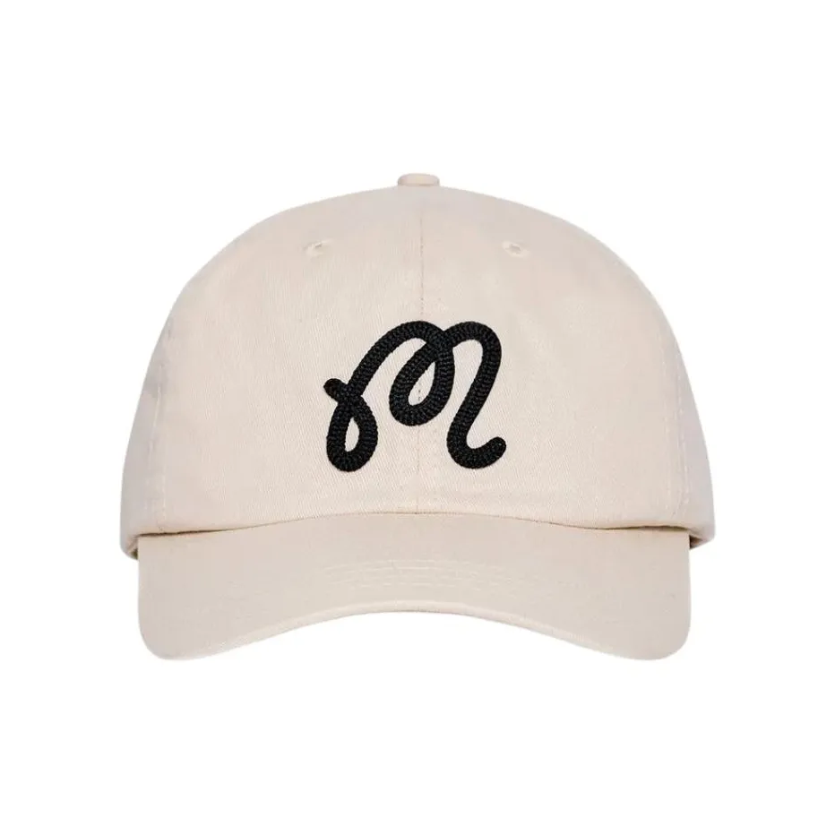 Malbon Golf Cotton Baseball Caps Unisex Beige