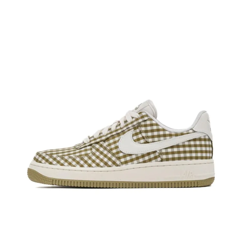 Nike Air Force 1 Anti Slip Wear Resistant Low Top Skateboard Shoes Women's Beige Brown