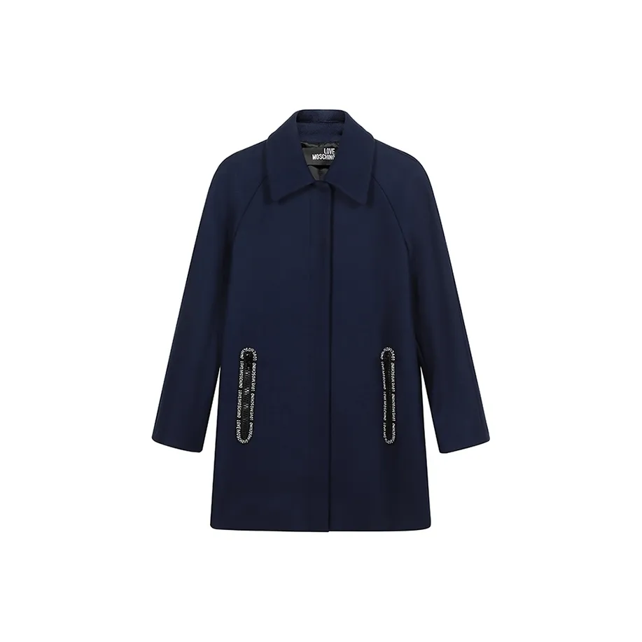 LOVE MOSCHINO Синий Женское Пальто