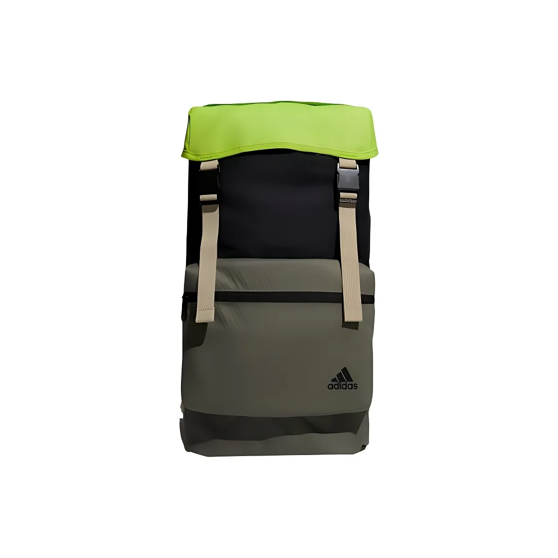 Adidas Полиэстер Тренировка Сумка Путешественная Сумка Рюкзак Унисекс Черный Пэчворк и Ancient Зеленый