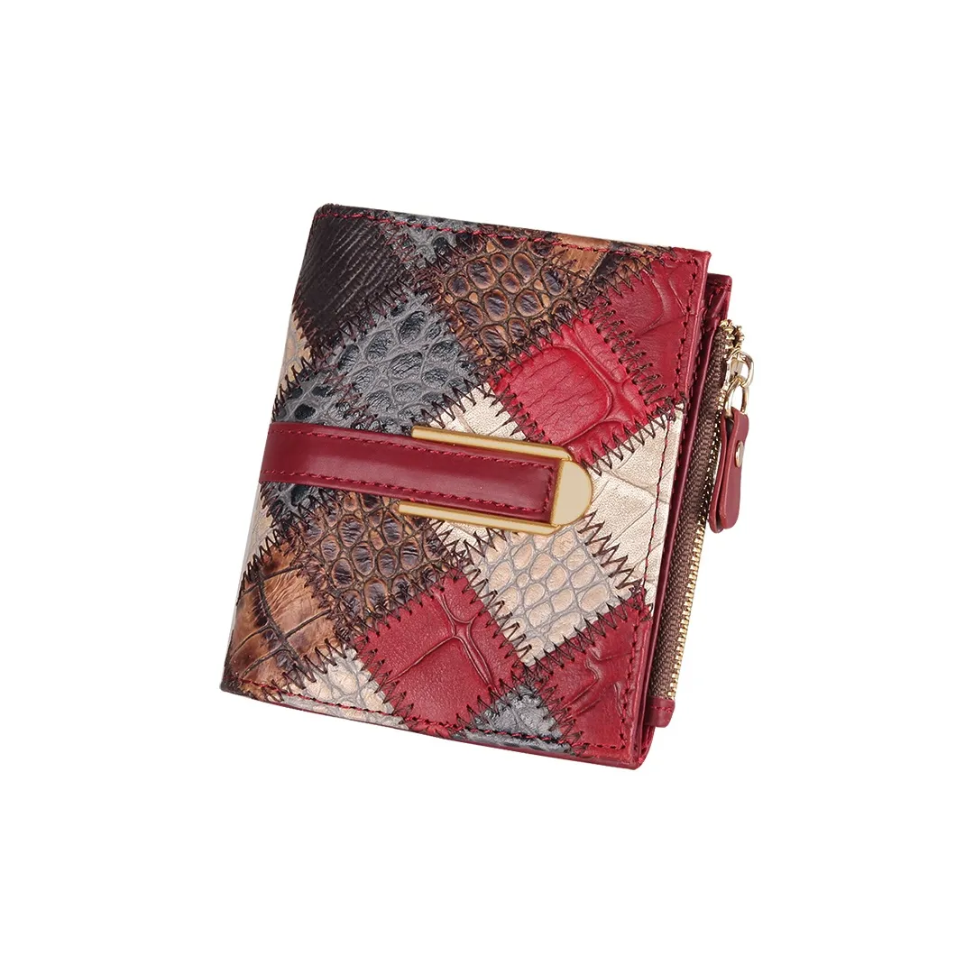 ;COBBLER LEGEND Коровья кожа Кошелек Женские Цветовой блок Красный